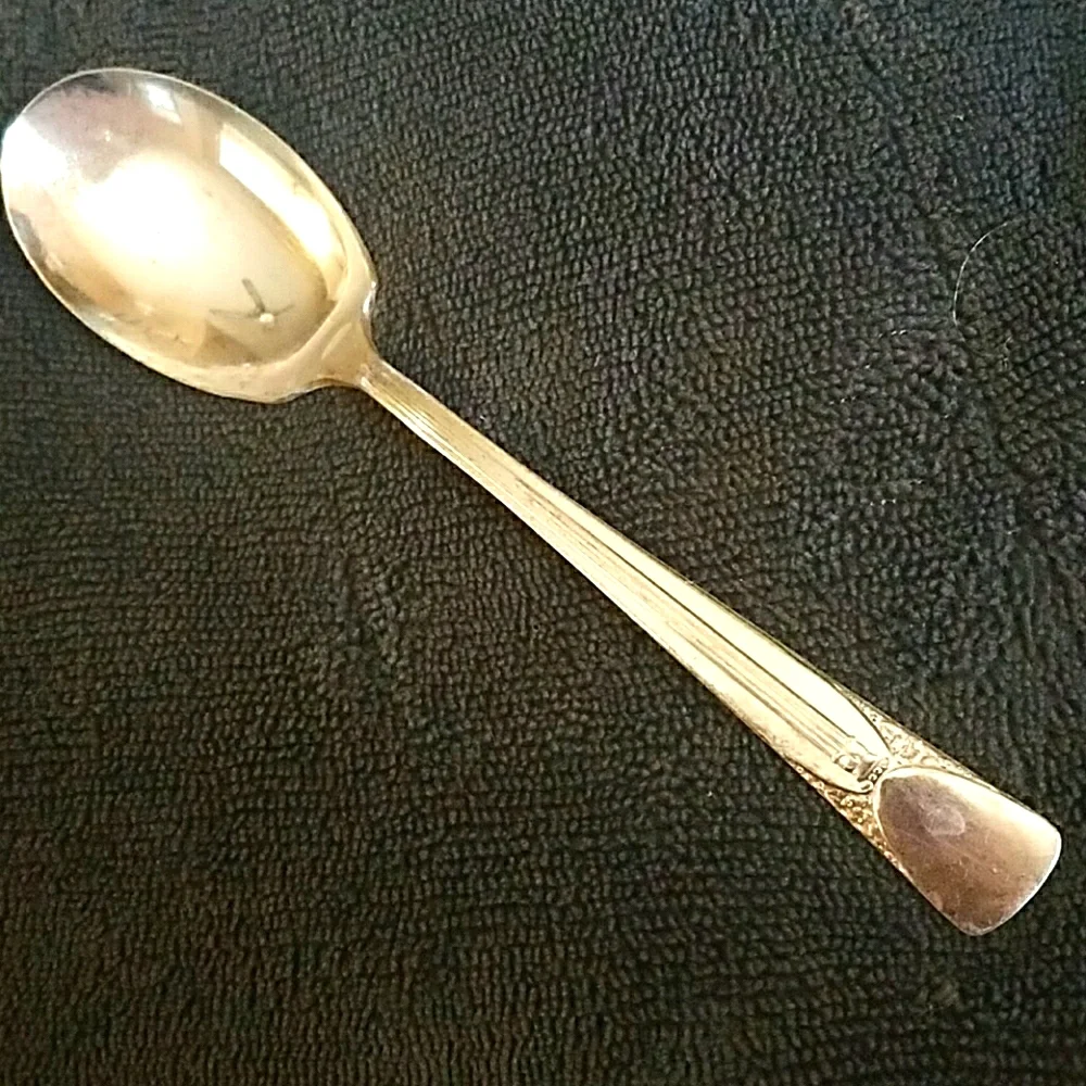 Bouquet-Embassy silverplate sugar spoon
